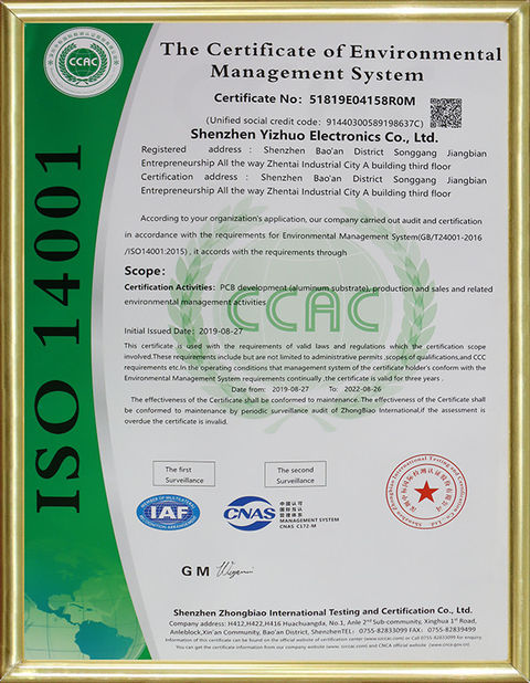 China Shenzhen Yizhuo Electronics Co., Ltd zertifizierungen